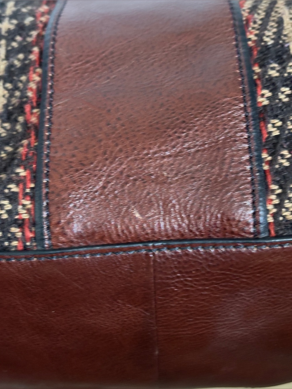 Fossil Large Canvas and Leather Satchel - Picture 8 of 14